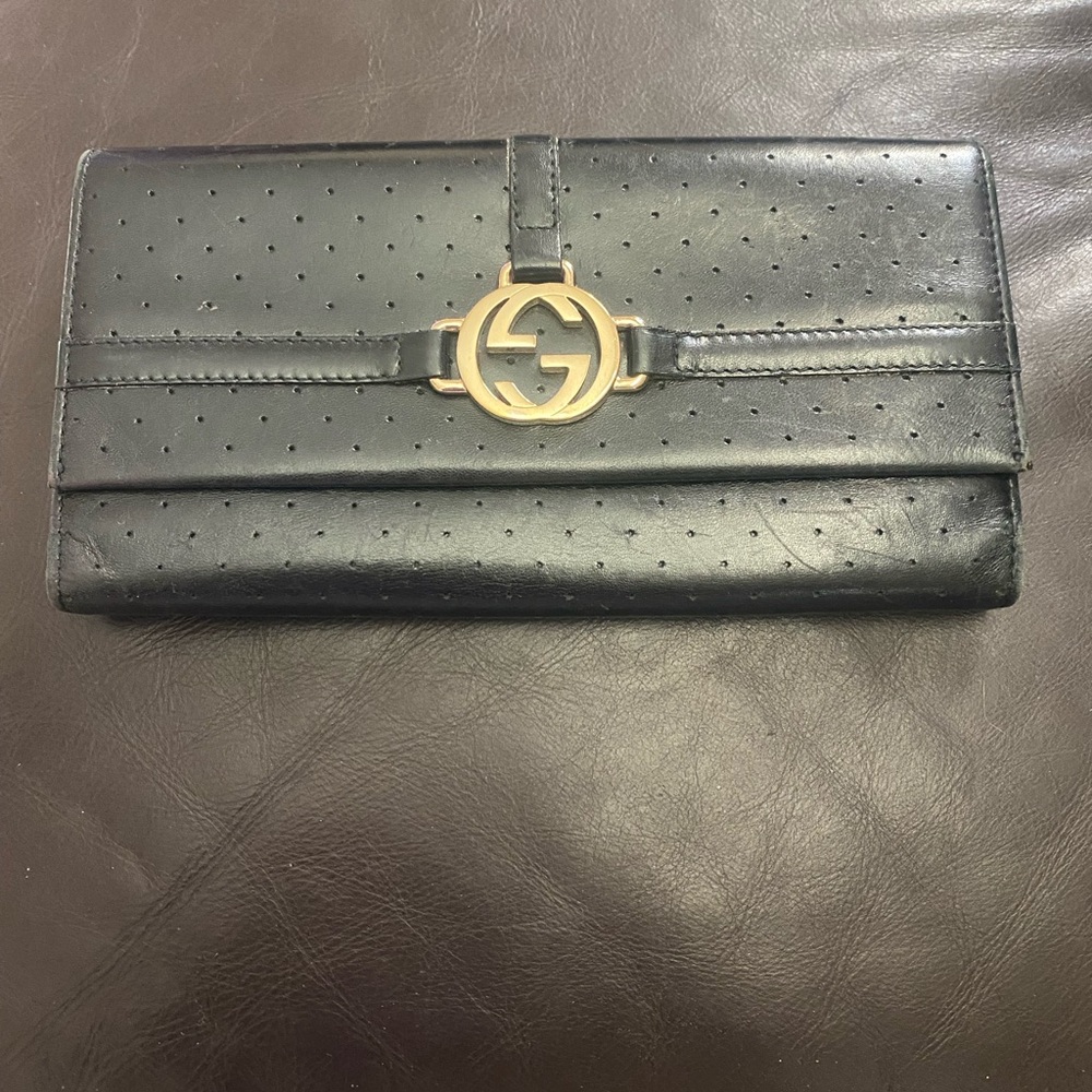 Gucci Black long Wallet